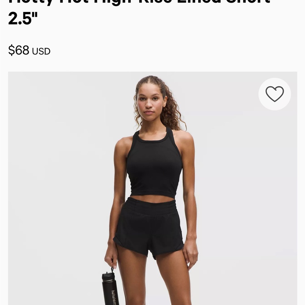 Lululemon Hotty Hot High Rise short size 8 NWOT